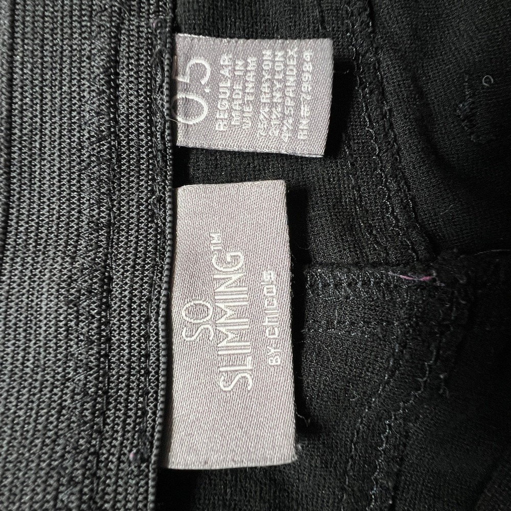 Chico's So Slimming Black Straight Leg Pants Size 0.5 Regular Stretch Ponte - Picture 4 of 9